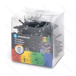 Lampki choinkowe sznur LED na 3 baterie AA 200LED 5m Multikolor